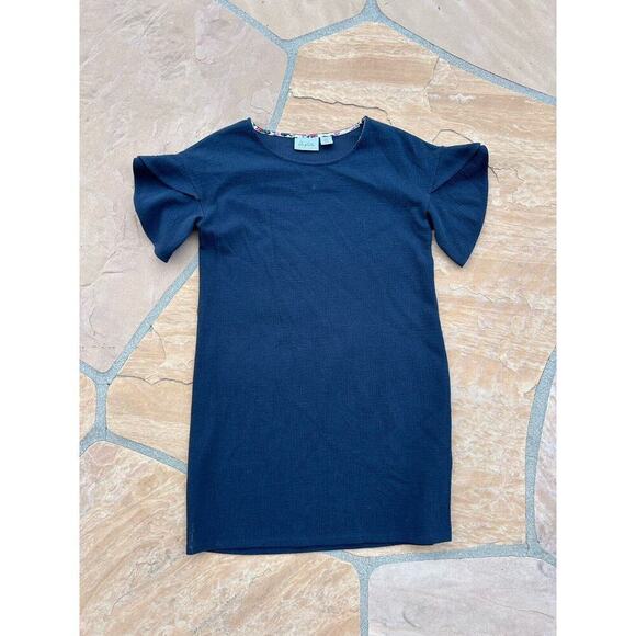 Heyton Ruffle Sleeve T-Shirt Dress Short Rayon Women’s Small Blue LS - Picture 1 of 3